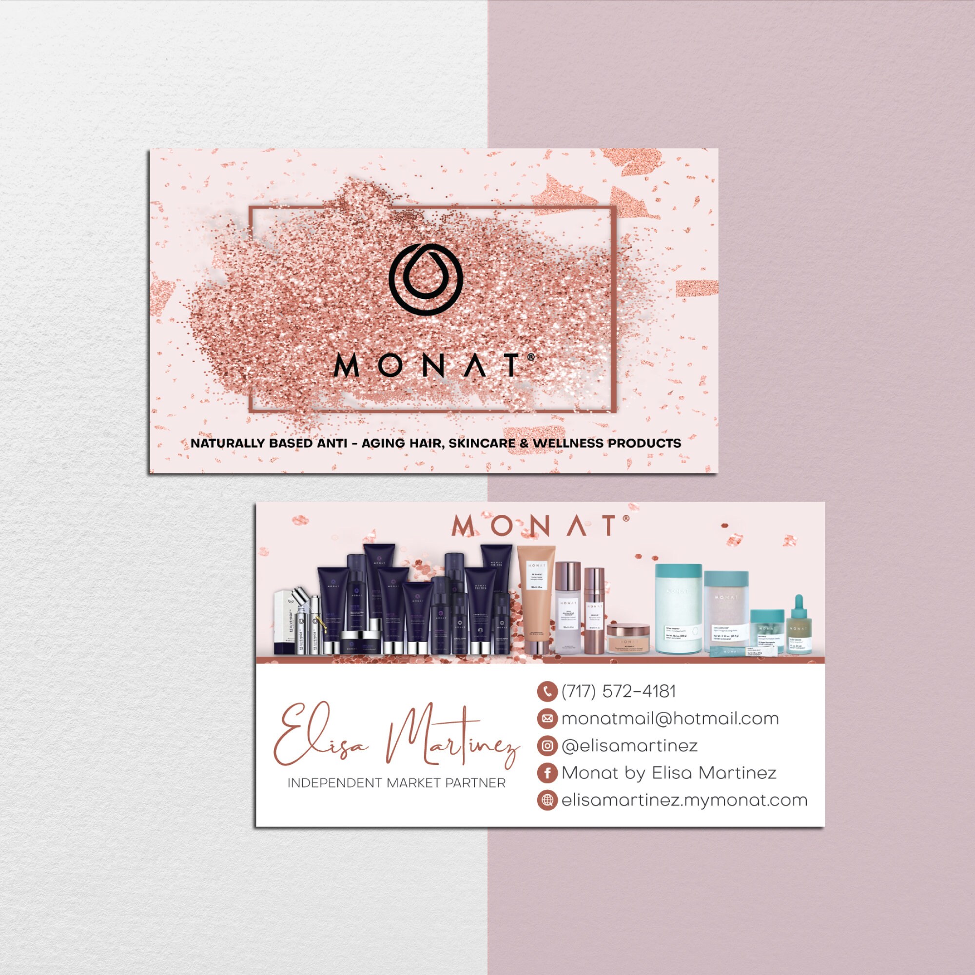 Personalized Monat Business Cards Monat Haircare Business - Etsy