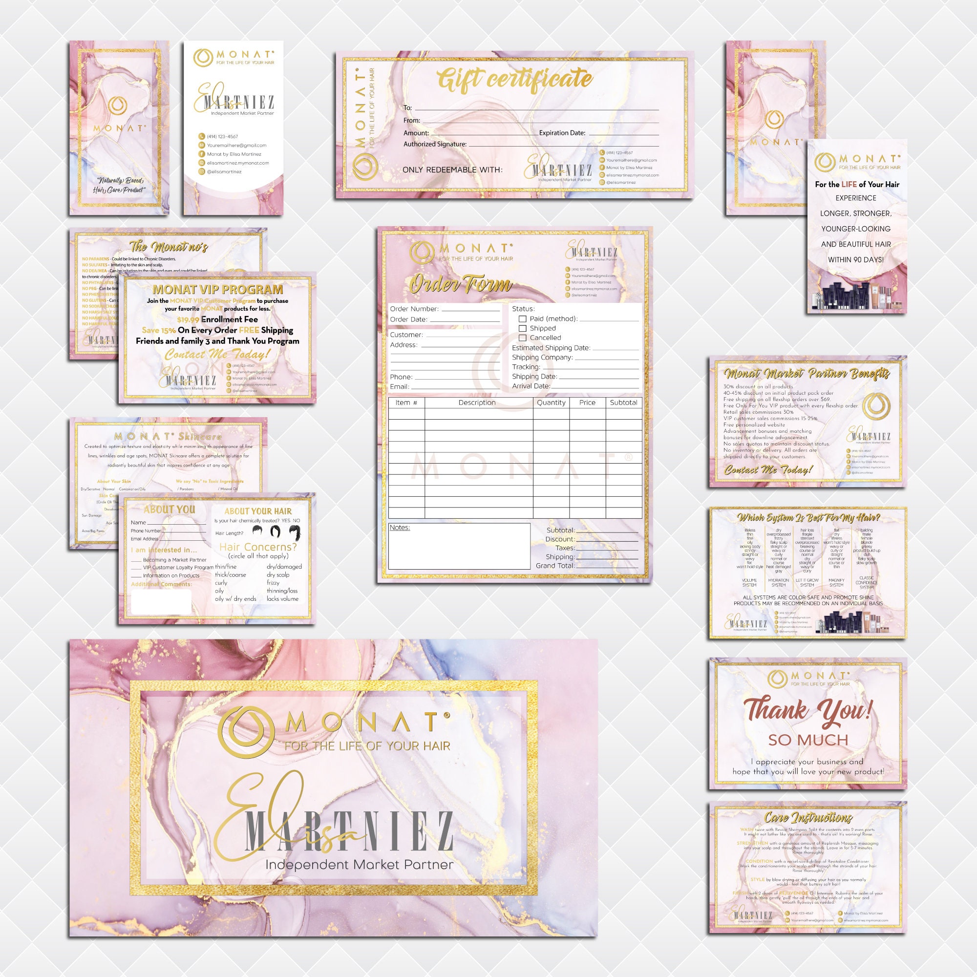 Monat Marketing Bundle Monat Marketing Kit Personalized - Etsy