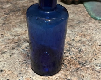 Vintage Dodge and Olcott Co. NY Oil Bottle Cobalt Blue Bottle