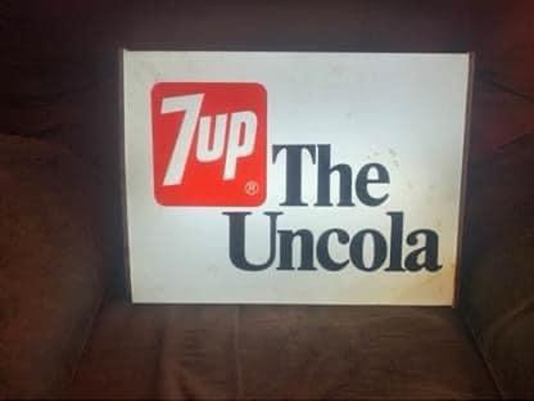 高質で安価 7up 1960s the Etsy - Sign up Light Advertising Uncola アンティーク雑貨