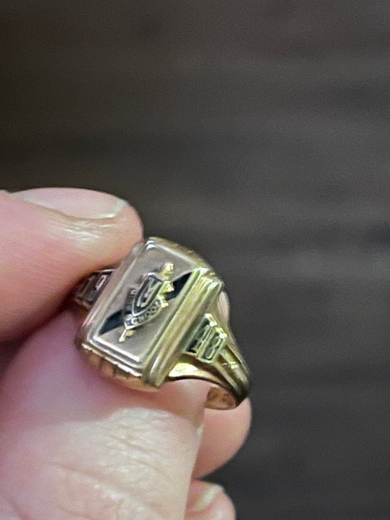 Vintage 10k Gold High School Class Ring 1948 Gem