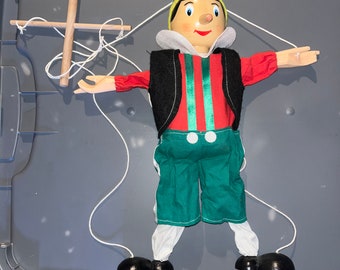 Vintage Wooden Marionette Pinocchio