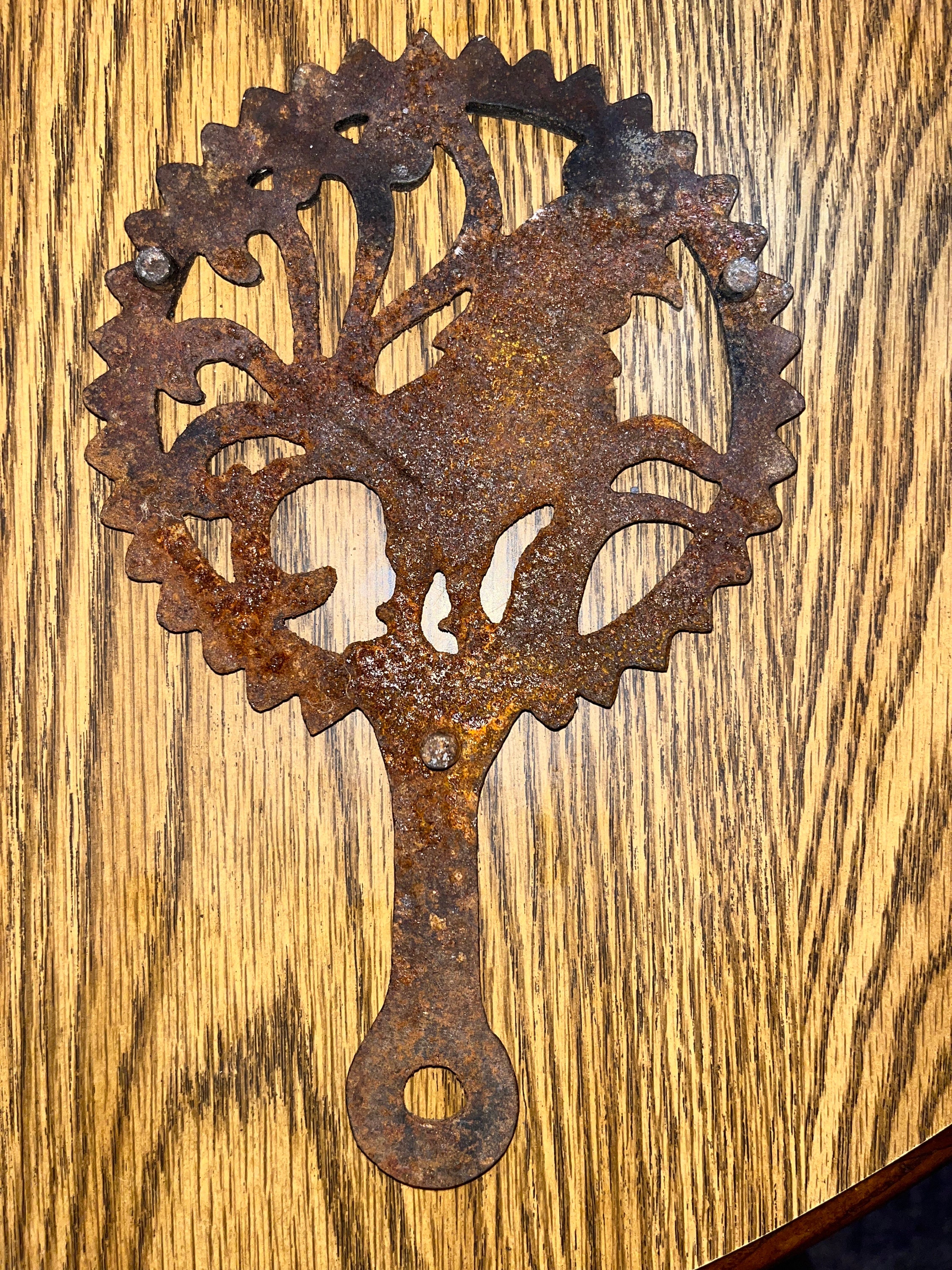 Dessous De Plat En Fonte Coq Coq Peint à La Main Vintage 9" Ferme Champêtre Rustique A140823 - France