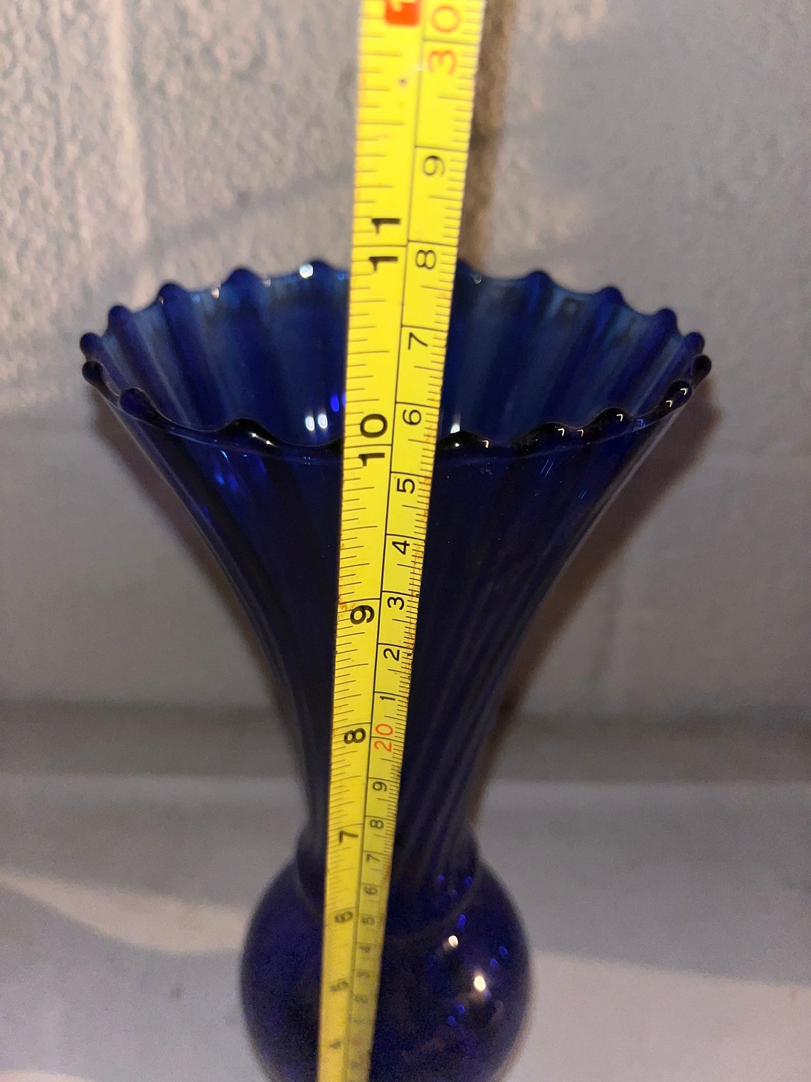 Antique Cobalt Blue Glass Vases Etsy