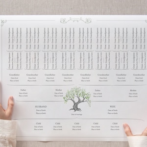 6 Generation Family Tree Chart Lineage Family Tree Ancestral Fan Chart Genealogy Tree Family Chart Family Genealogy Chart Family History