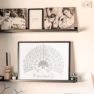 Family Tree Fan Chart Ancestry Map Genealogy Template 6 Generation ...