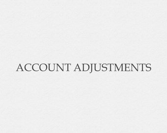 Account Adjustments, Genealogy Gifts