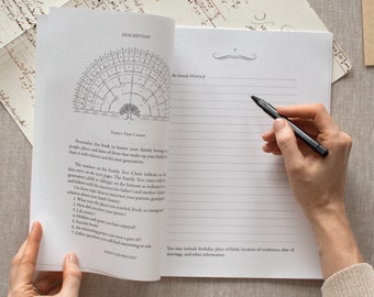 Mall för släktträdsbok för 6 generationer (PDF-nedladdning)