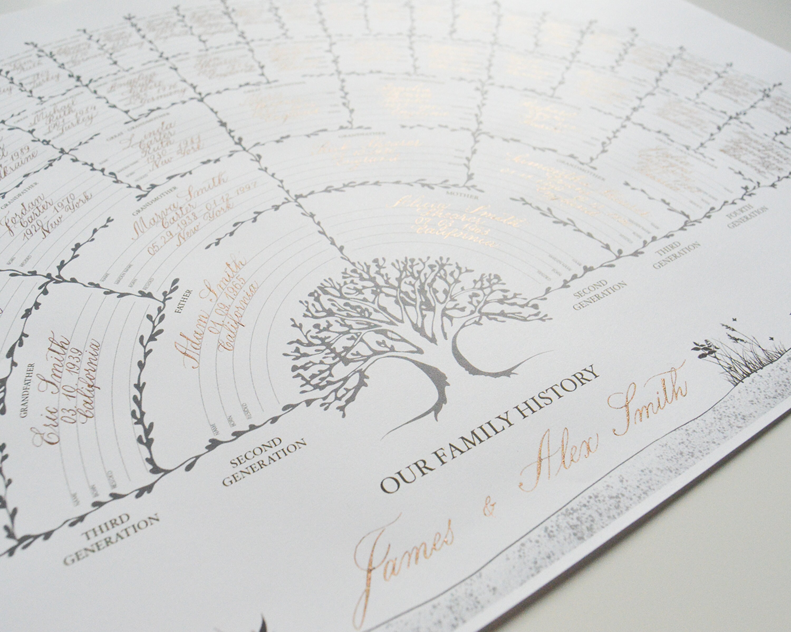 Printable Genealogy Worksheet PDF Genealogy Gift Chart Family Tree ...