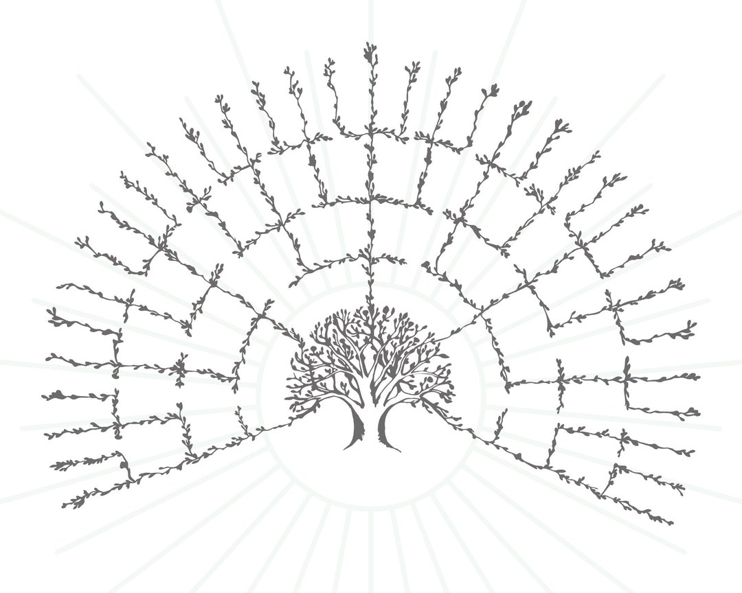 Family Tree Template Family Tree Ancestry Chart Circle SVG Blank ...