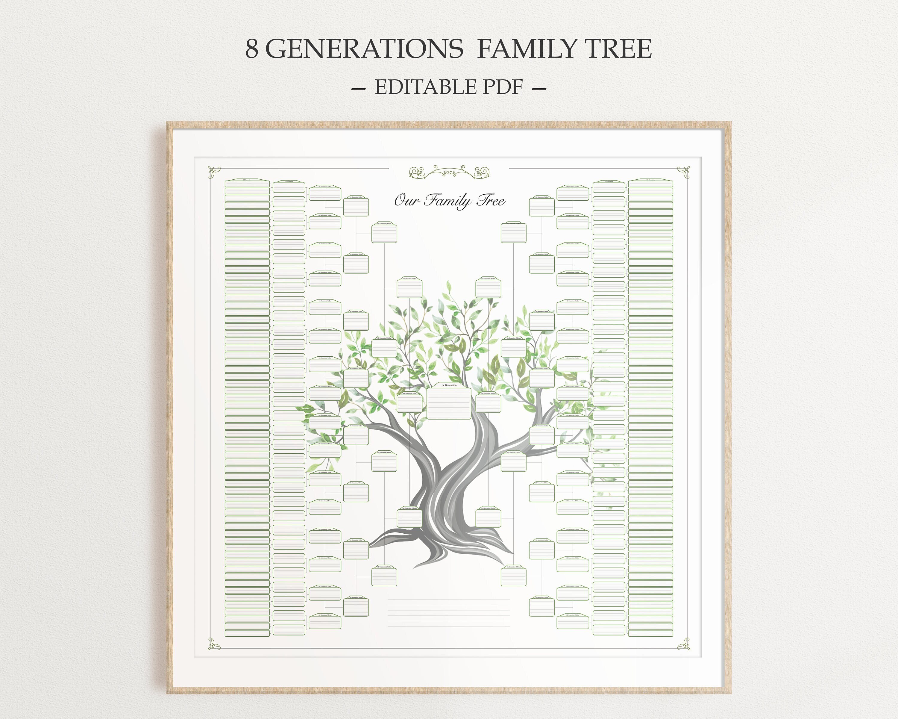 Genealogy Worksheet Printable Family Tree Template Pedigree Chart