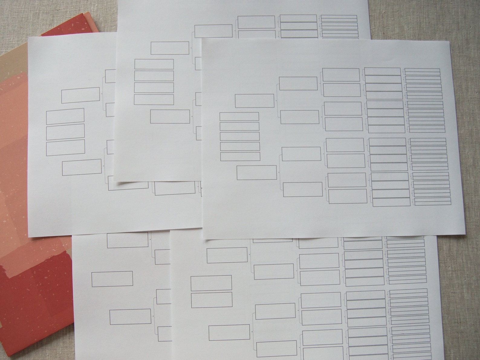 6 Generation Family Tree Template Genealogy Chart Pedigree Chart Form ...