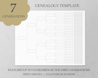 Blank Genealogy Chart Template