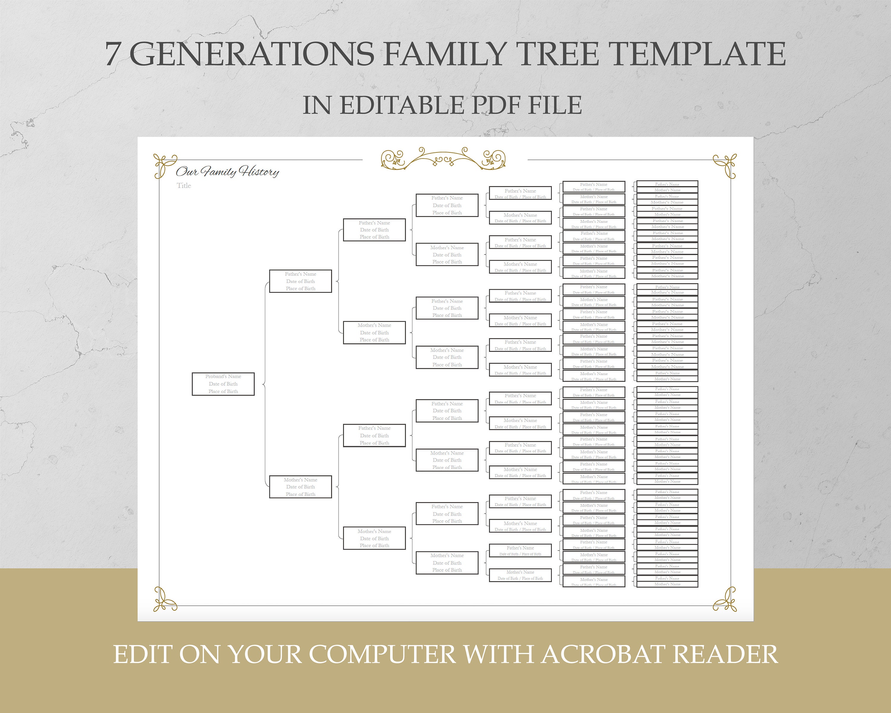 7 Generation Family Tree Template 7 Generation Family Tree Template