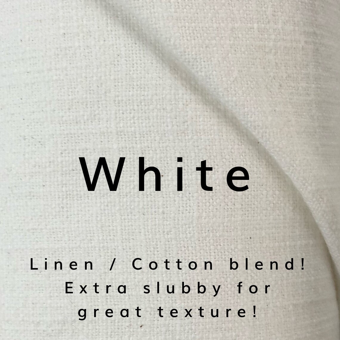 White & Off White Heavyweight linen blends for upholstery Etsy