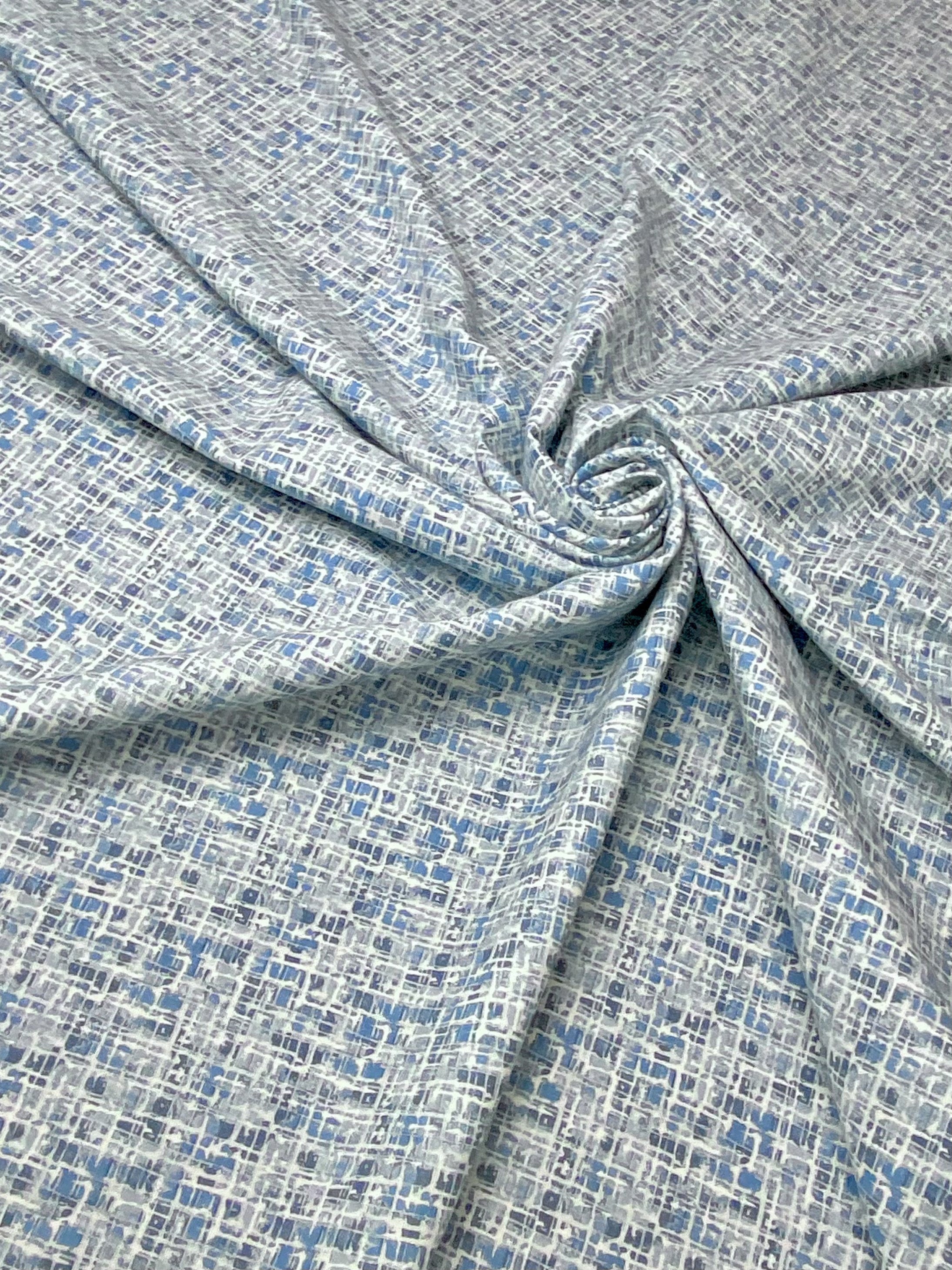 Blue & White geometric modern home decor or Upholstery fabric | Etsy