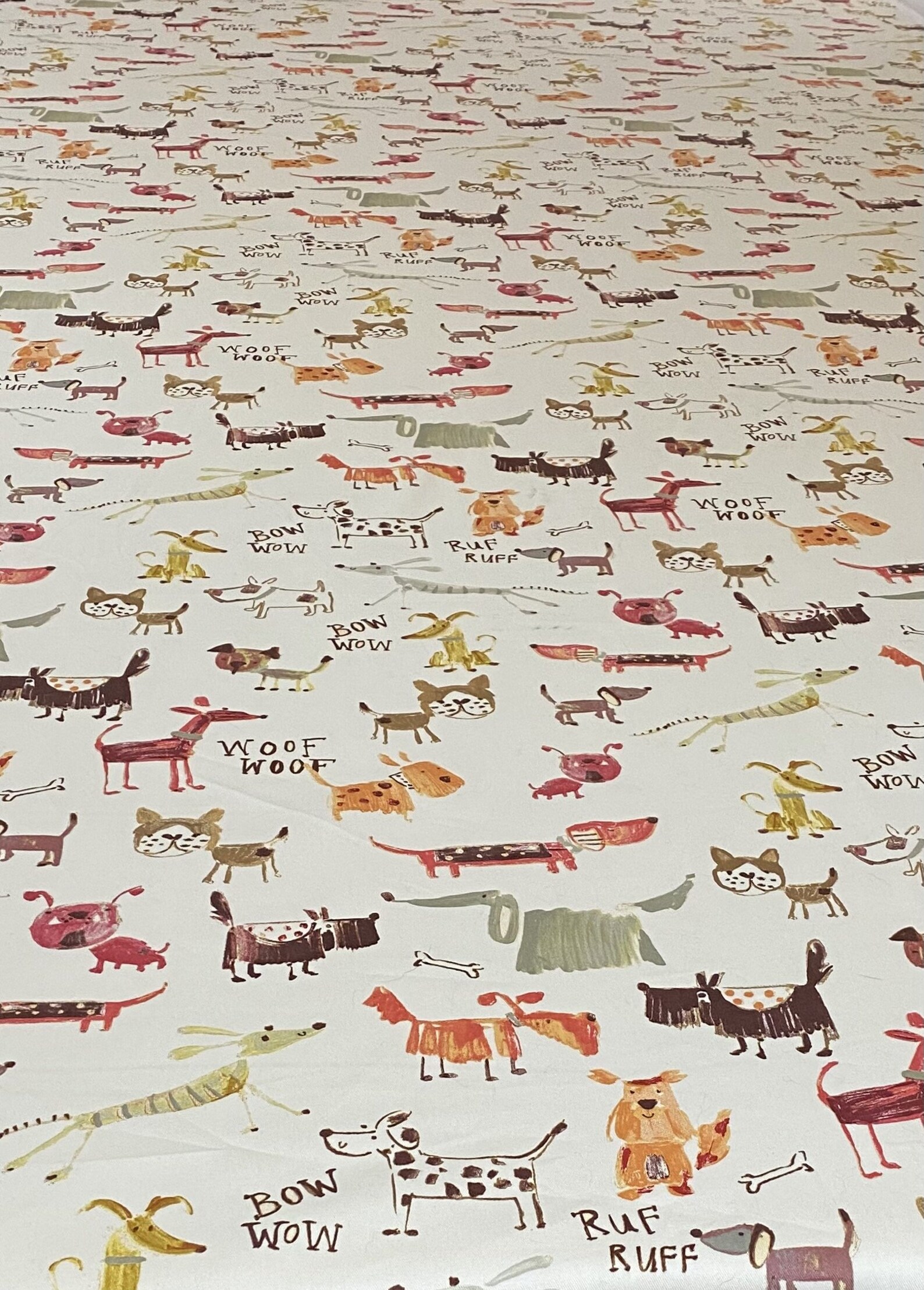 Novelty Dog Print Cotton Drapery / Home Decor Fabric by the Etsy