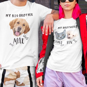 Personalized Dog Face Shirt - Custom Pet Photo Shirt - Dog Memorial Pet Memorial Pet Lover Gift - Dog Mom Gift - Cat Mom Gift - Picture Tee