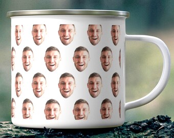 Personalisierte Camping Tasse - Baby Becher - Fotobecher - Personalisierte Emaille Tassen - Personalisierte Camping Tassen - Camping Geschenk