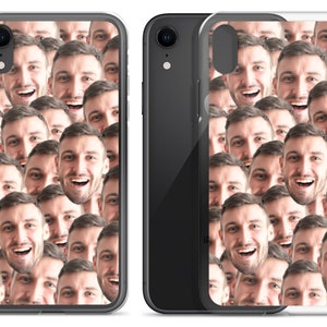 Coque de téléphone personnalisée avec visage - Coque d'iPhone personnalisée - Photo personnalisée de coque de téléphone - Cadeau photo - Personnalisée pour iPhone XR, 11 Pro, 7, X, 8 Plus