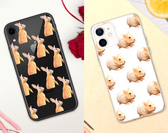 Pet Phone Case - Custom Phone Case - Hamster Rabbit Horse Bird Dog Cat - Personalized iPhone 13 12 11 Pro Max mini XR XS Max - Galaxy Cases