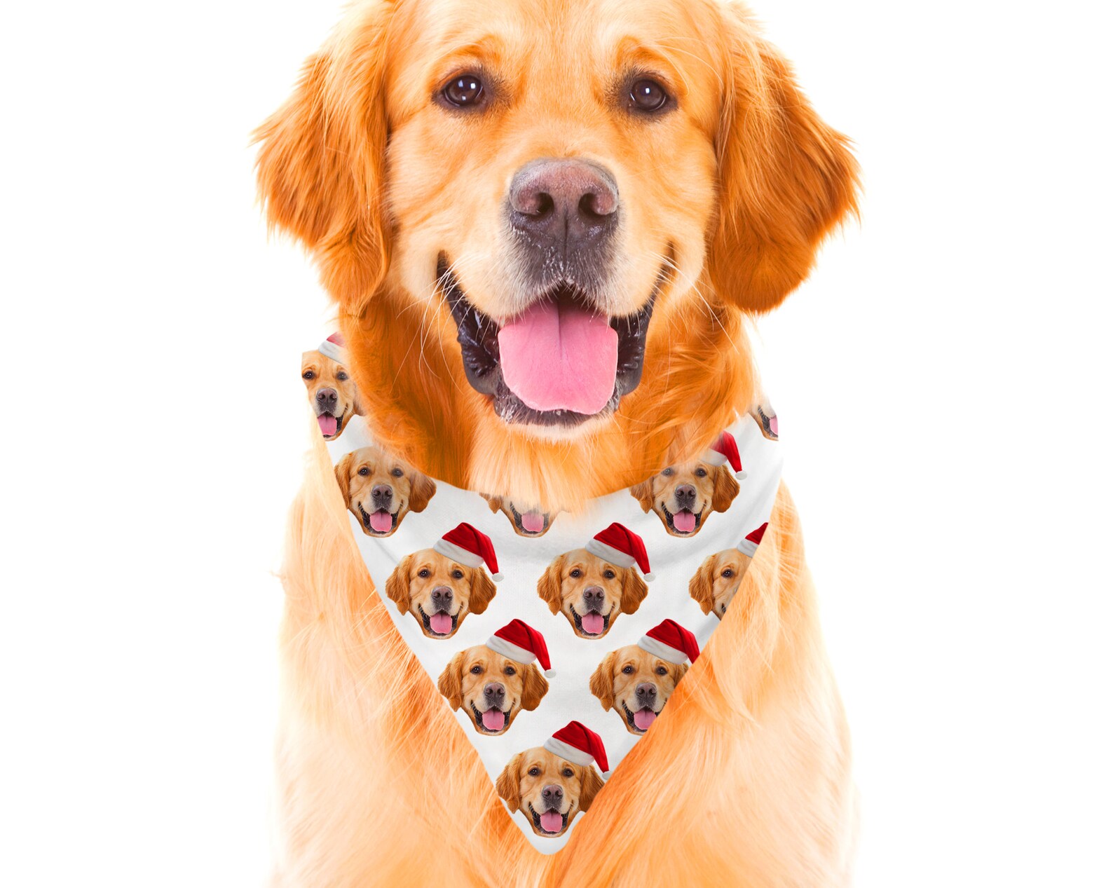 Custom Dog Bandana Christmas Custom Pet Scarf Custom Photo Etsy