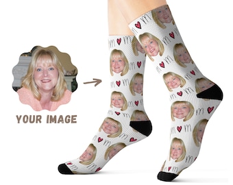 Custom Socks For Mom - Custom Face Socks - Love Mom Socks - Personalized Socks For Women - Custom Photo Socks - Personalized Birthday Gift