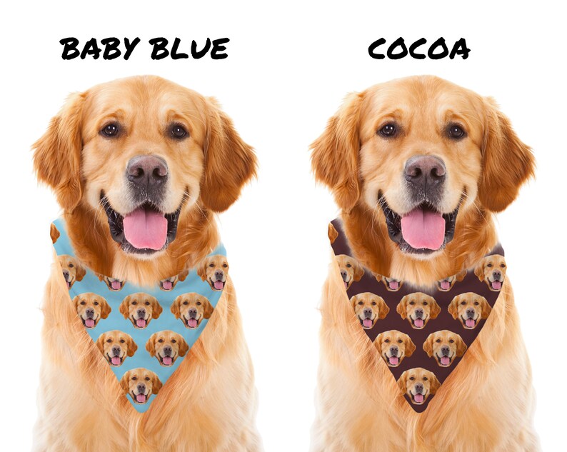 Custom Dog Face Bandana - Personalized Dog Photo Bandanas - Face Pattern Bandana For Dogs - Customized Dog Scarf - Dog Lover Dog Mom Gift image 4