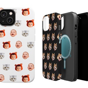Coque personnalisée MagSafe pour iPhone, visage de bébé, photo d'animal de compagnie - iPhone 14, iPhone 14+, iPhone 14 Pro Max, iPhone 13, iPhone 13 Mini, iPhone 13 Pro Max