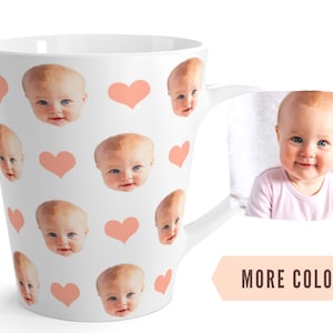Personalized Face Coffee Mug - Custom Latte Mug - Customized Faces Mug - Baby Photo Mug - Baby Photo Gift - Coffee Lover Gift - Coffee Cup