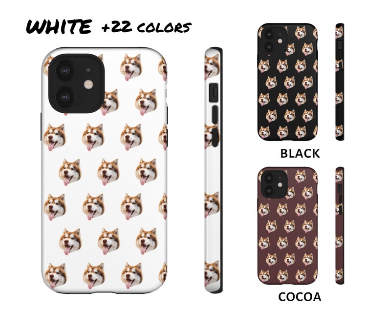 Anpassat telefonskal för hund - iPhone-skal för hund - Personligt telefonskal med husdjursfoto - Skal för hundälskare - Gåva för kattälskare - iPhone-skal Galaxy-skal bild 3