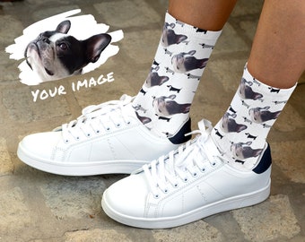 Custom Face Socks - Personalized Dog Cat Socks - Gift For Cat Dad Dog Dad Dog Mom Dog Lovers - Funny Fathers Day Gift - Custom Pet Socks