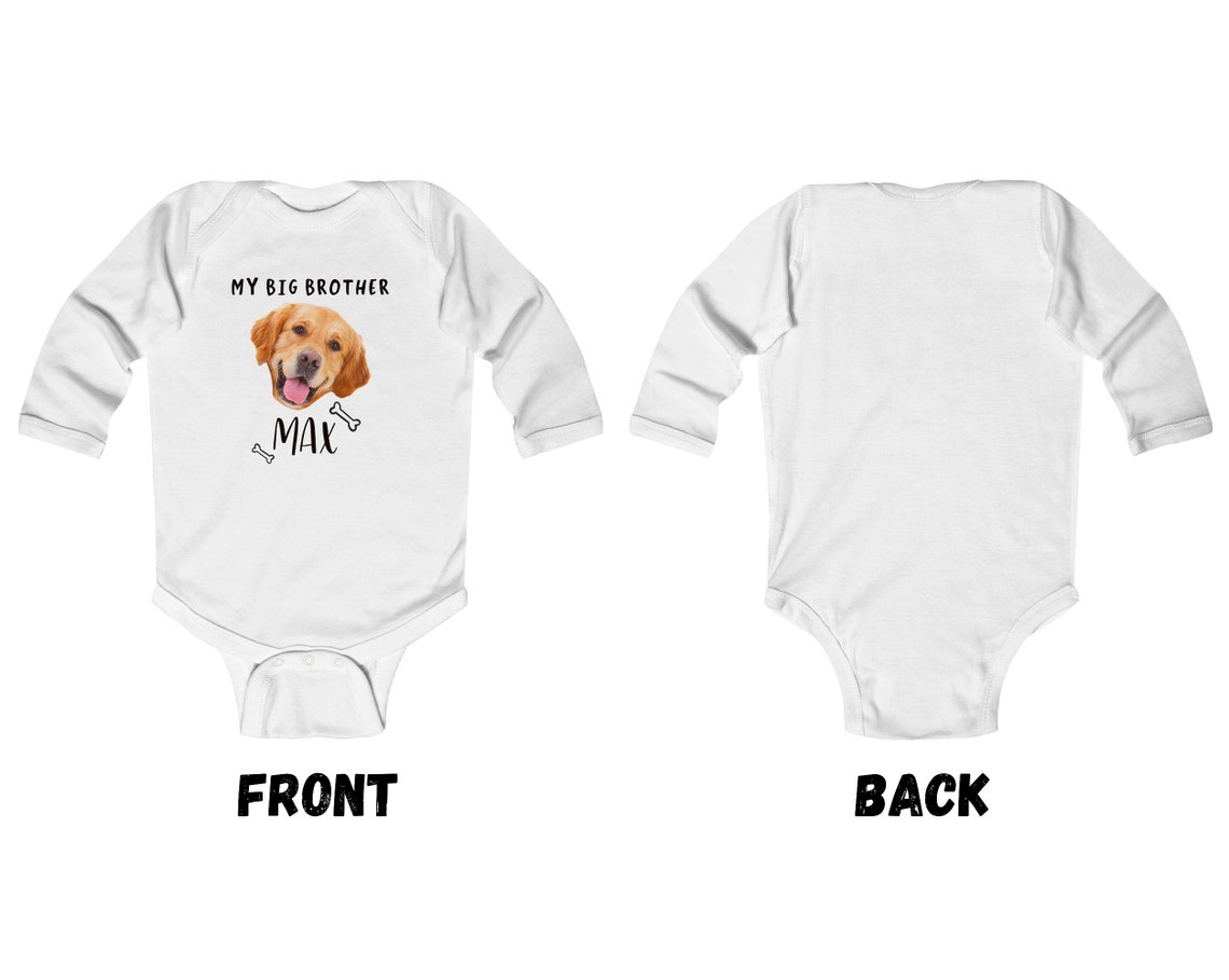 Custom Text Dog Onesie Custom Pet Photo Baby Onesie Big Etsy Canada