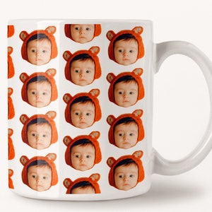 Personalized Kids Photo Mug - Custom Baby Face Pattern Mug - Mothers Day Mug - Fathers Day Mug Gift - Custom Gift For Mom Dad Husband Wife
