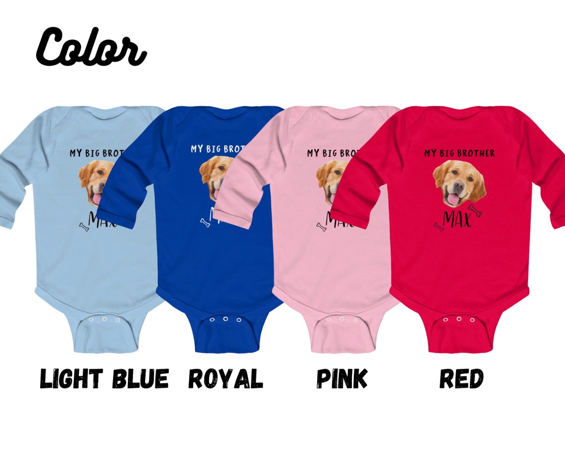 Custom Text Dog Onesie Custom Pet Photo Baby Onesie Big Etsy Canada