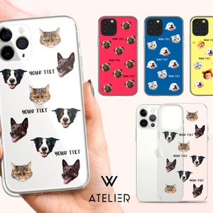 PET FACE CUSTOM Phone Case - Personalized Dog Photo iPhone Case - Cat Faces iPhone 11 Case - Picture iPhone 12 Case - iPhone 13 Pro Max Case