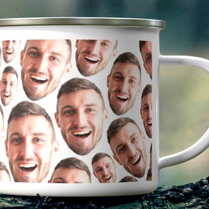 Custom Photo Camping Mug - Custom Campfire Mugs - Personalized Camping Cups - Custom Enamel Mugs - Baby Face Mug - Funny Camping Gift
