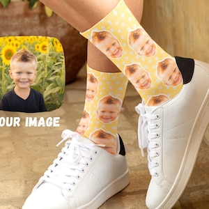 Custom Socks - Personalized Baby Face Socks - Funny Personalized Gifts - New Dad Gift - Custom Baby Shower Pregnancy Announcement Gift