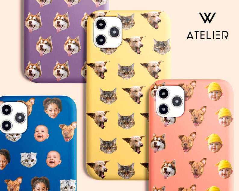Anpassat telefonskal för hund - iPhone-skal för hund - Personligt telefonskal med husdjursfoto - Skal för hundälskare - Gåva för kattälskare - iPhone-skal Galaxy-skal bild 1