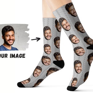 Custom Dad Socks - Custom Face Socks - Gepersonaliseerde Sokken Voor Mannen - Aangepaste Foto Sokken - Grappige Mannen Sokken - Gepersonaliseerd Cadeau - Zomer Sokken