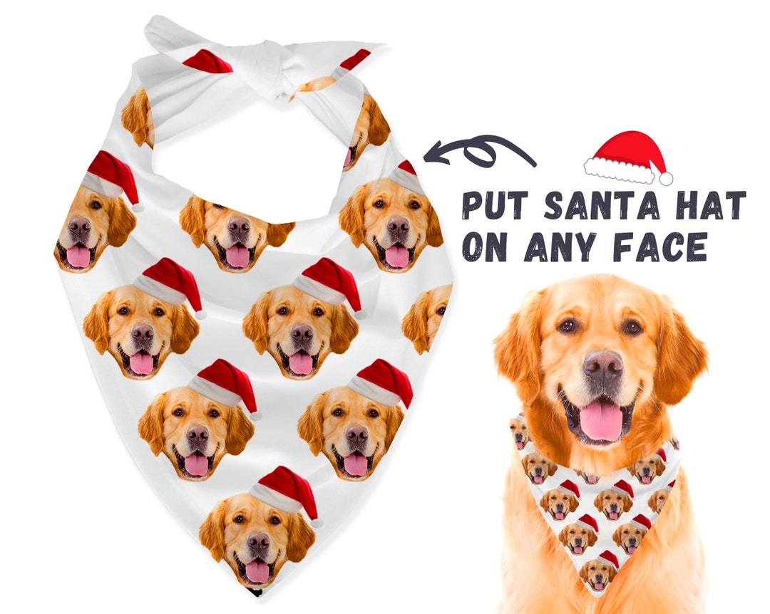 Custom Dog Bandana Christmas Custom Pet Scarf Custom Photo Etsy