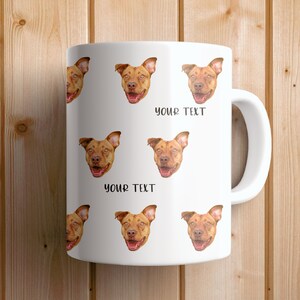 Dog Mug Custom - Pet Mugs Cat Coffee Mug Personalized - Custom Pet Mug with Photo - Face Pattern Photo Mug - Personalized Cat Name Face Mug