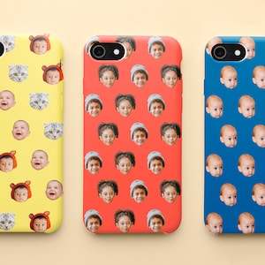Personalisierte iPhone Hülle Baby Foto Neugeborenes Gesicht - Geschenke für Sie - Geschenk für Ihn - Geschenk zur Geburt - Muttertagsgeschenk - Geschenk für Mama Oma