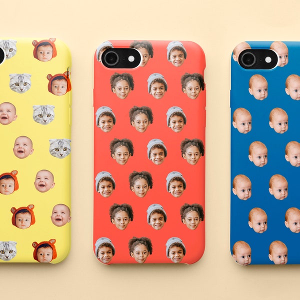 Coque iPhone personnalisée photo bébé visage nouveau-né - cadeau pour elle - cadeau pour lui - cadeau de baby shower - cadeau de fête des mères - cadeau pour maman grand-mère