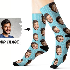 Personalized Socks - Custom Face Socks - Custom Photo Socks - Custom Men Socks - Custom Dad Socks - Personalized Gift - Custom Summer Socks