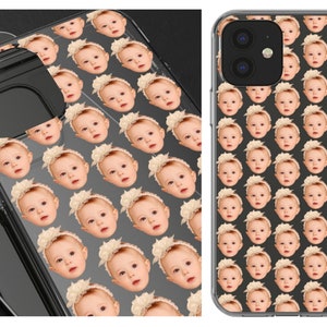 Coque iPhone personnalisée visage de bébé Galaxy - Coque de téléphone personnalisée visage enfant - Cadeaux pour mari femme maman papa soeur ami famille grand-mère