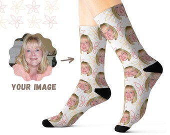 Personalized Socks - Custom Face Socks - Custom Photo Socks - Custom Women Socks - Custom Mom Socks - Personalized Gift - Summer Socks