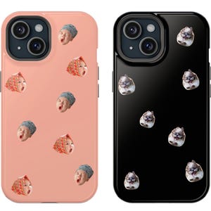 Coque de portable personnalisée MagSafe pour animal de compagnie ou bébé, cadeau personnalisé pour les amoureux des animaux et des bébés, motif visage, coques uniques pour iPhone 16 Pro Max Plus
