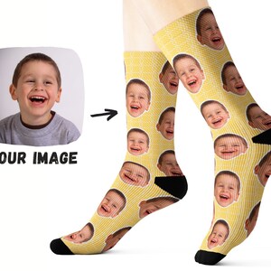 Custom Socks - Custom Face Socks - Personalized Socks - Personalized Gifts - New Dad Gift - Baby Shower Gift - Pregnancy Announcement Gift