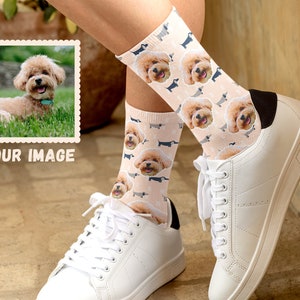 Personalized Dog Face Socks - Custom Cat Face Socks - Gift For Cat Dad Dog Dad Dog Mom Dog Lovers - Funny Fathers Day Gift - Pet Socks